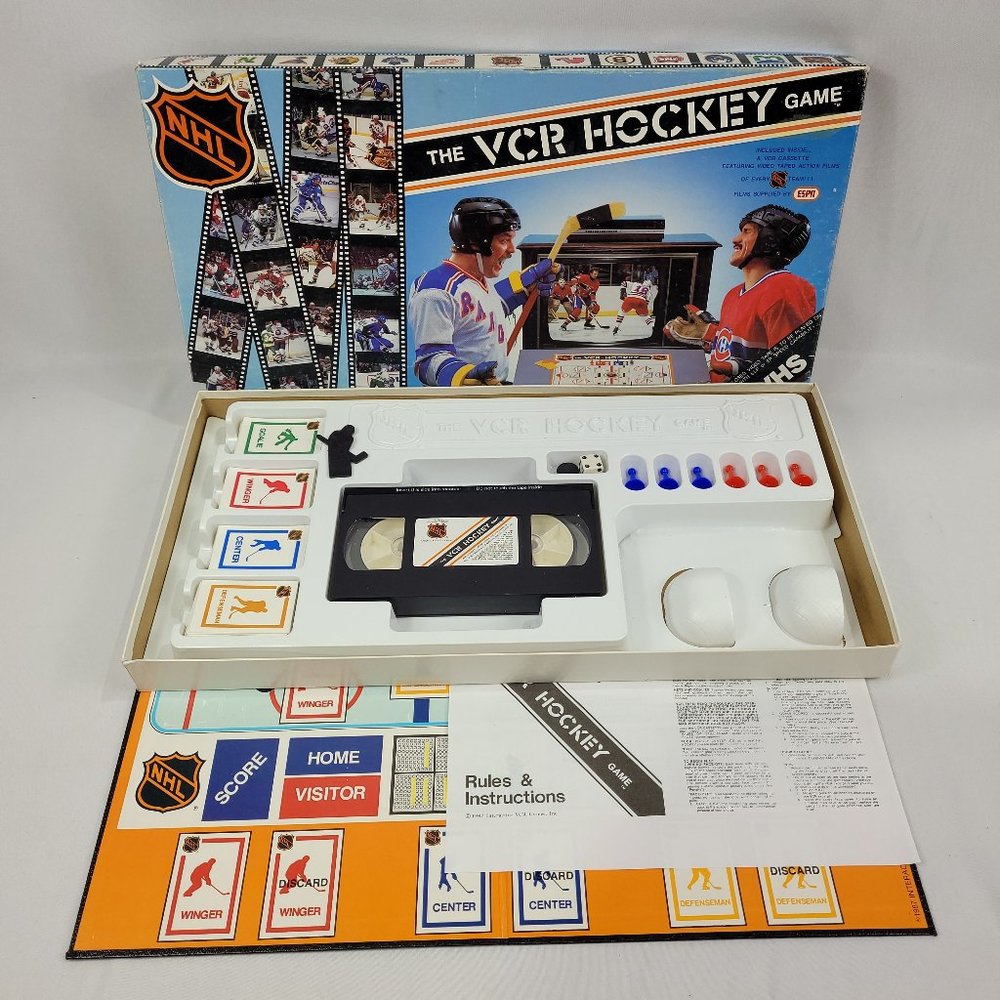 VCR Hockey Game Vintage 1987 Board Game by NHL